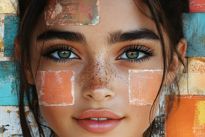 Painted Face Close-Up