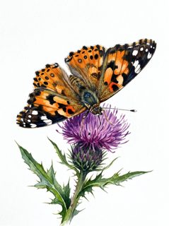 butterfly on thistle