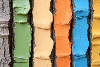 Painted Tree Bark