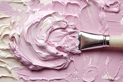 Painting Brushstrokes in Pink and White