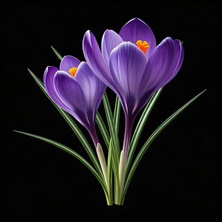 purple crocus flowers