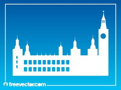 Palace of Westminster Silhouette Free Vector