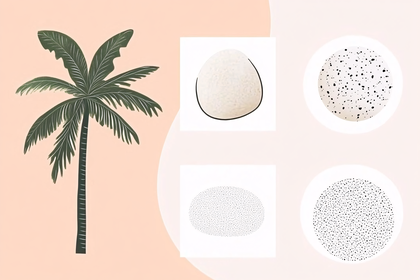 Palm Tree and Abstract Shapes