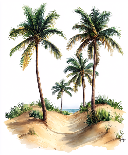 Palm Tree Beach Path