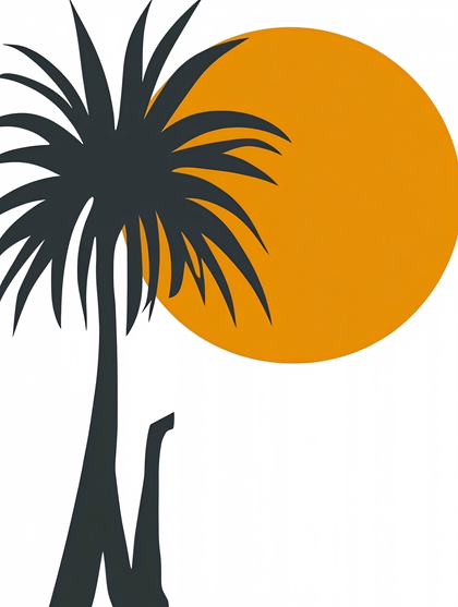 Palm Tree Silhouette Sunset