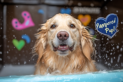 Pampered Pup Bath Time