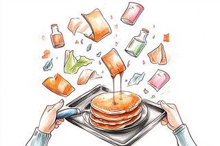 Pancakes and Syrup Watercolor