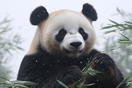 Panda Eating Bamboo