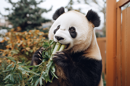 Panda Eating Bamboo