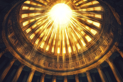 Pantheon Dome with Sunlight