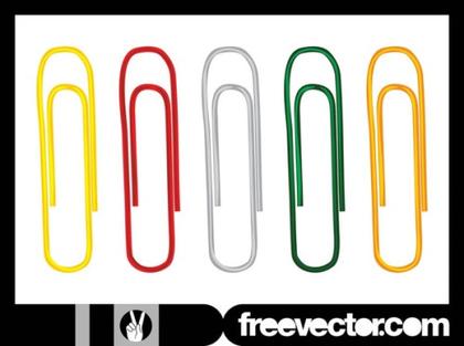 Paperclips Set Free Vector