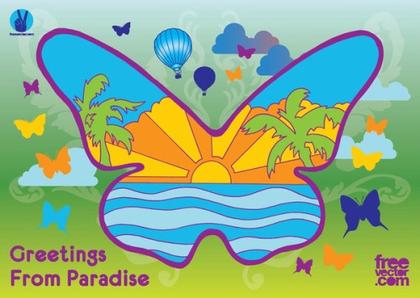 Paradise Butterfly Free Vector
