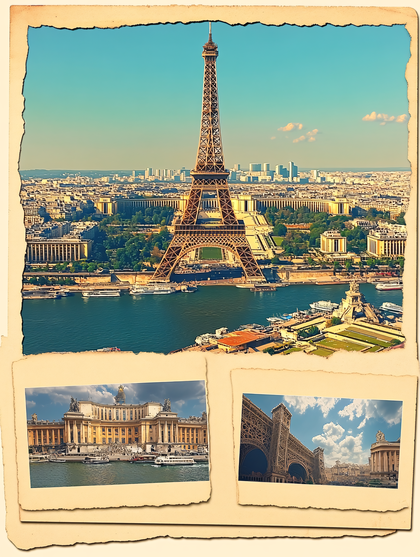 Parisian Vista With Eiffel Tower And River Seine