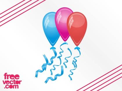Party Balloons Free Vector