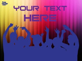 Party Crowd Free Vector