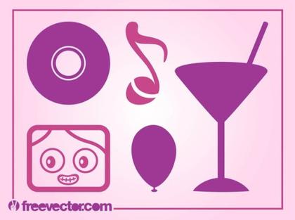Party Icons Free Vector
