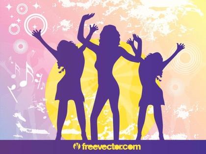 Party Silhouettes Free Vector