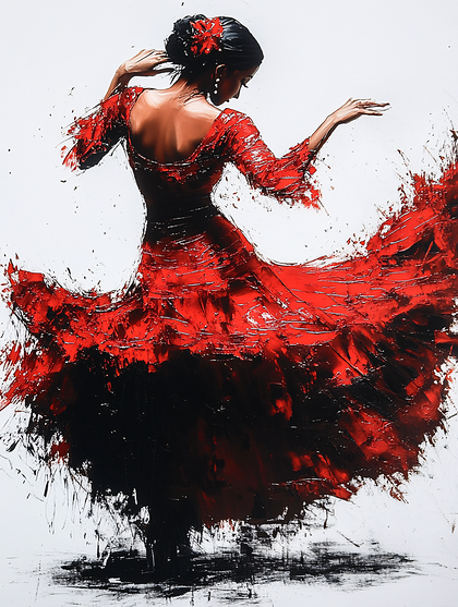 Passionate Flamenca Dancer