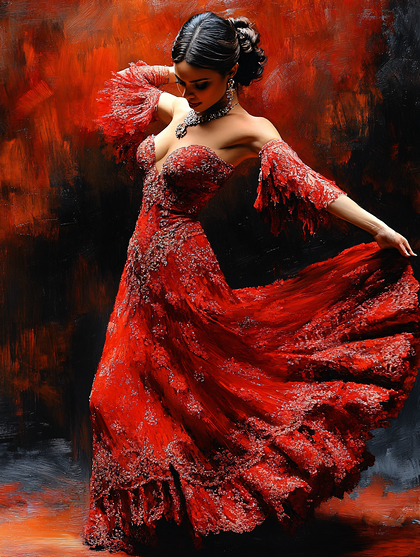 Passionate Flamenco Dancer