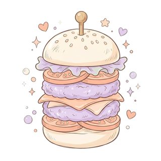kawaii stack burger