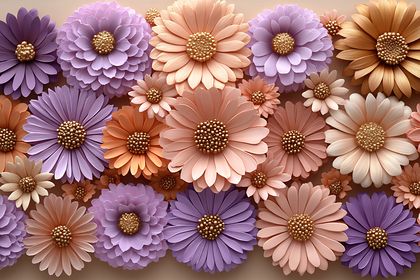 Pastel Paper Flowers Arrangement