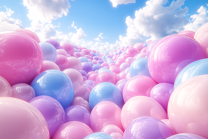 Pastel Spheres Field