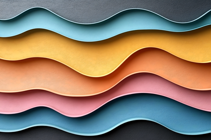 Pastel Wavy Layers