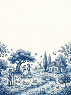 pastoral landscape scene