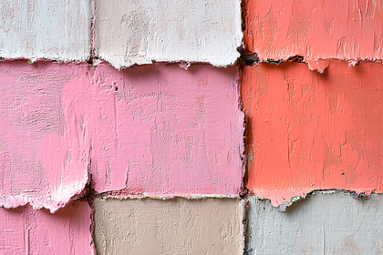 Patchwork of Textured Paint Blocks