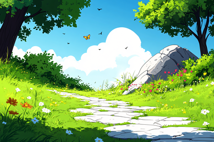 Path Through Green Meadow