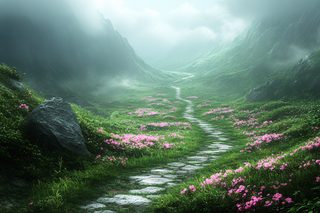 Path Through Misty Valley