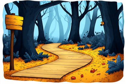 Pathway Through Dark Woods