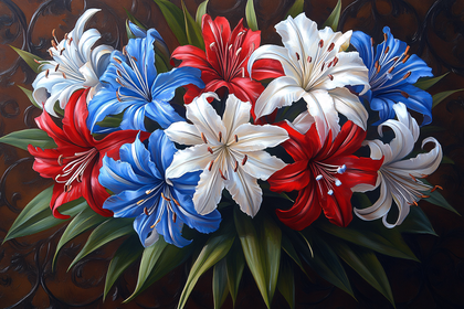 Patriotic Lily Bouquet