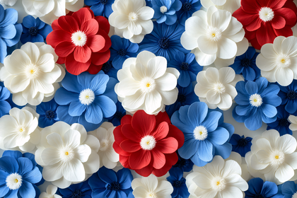 Patriotic Paper Flowers