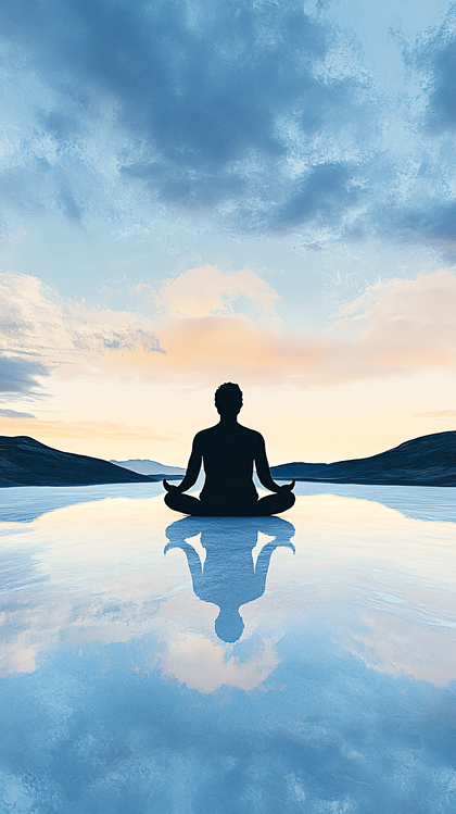 Peaceful Meditation by the Water
