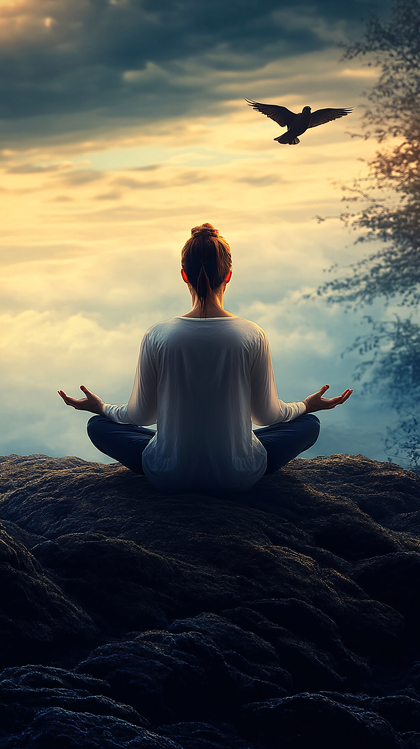Peaceful Meditation on a Mountaintop