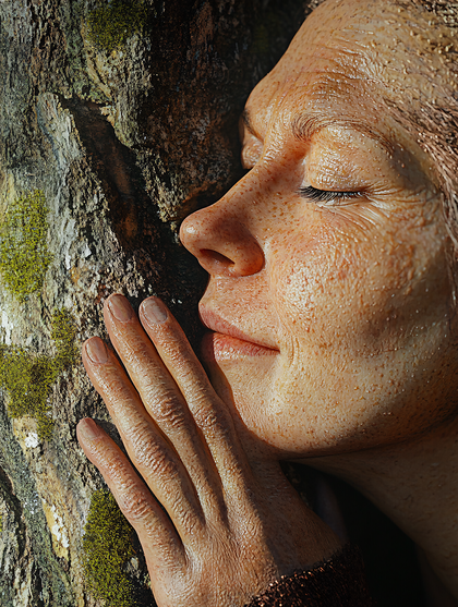 Peaceful Reflection Of An Elderly Woman