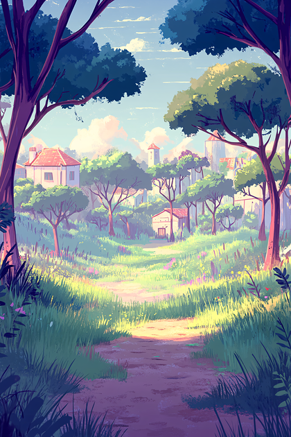 Peaceful Village Pathway