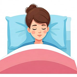 sleeping woman illustration