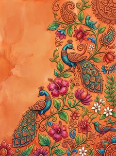 peacock floral art
