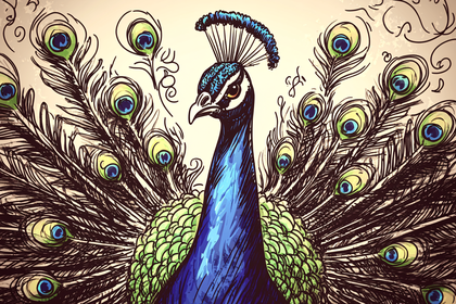 Peacock Display