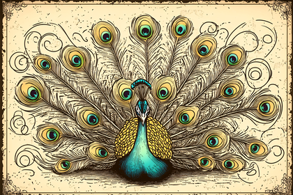 Peacock Display