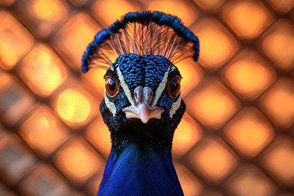 Peacock Head Close-Up