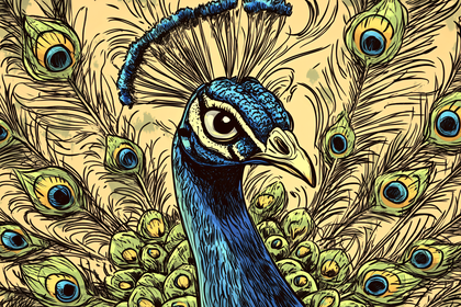 Peacock in Full Display