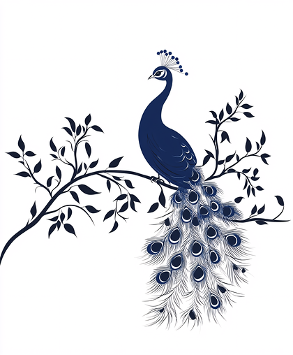 Peacock On Branch