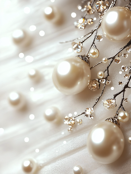 Pearl Embellishments on Silk