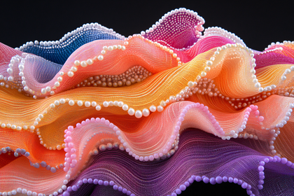 Pearlescent Fabric Waves