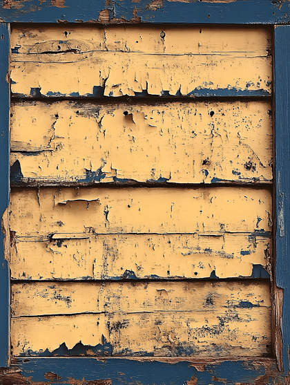 Peeling Paint on Wooden Planks