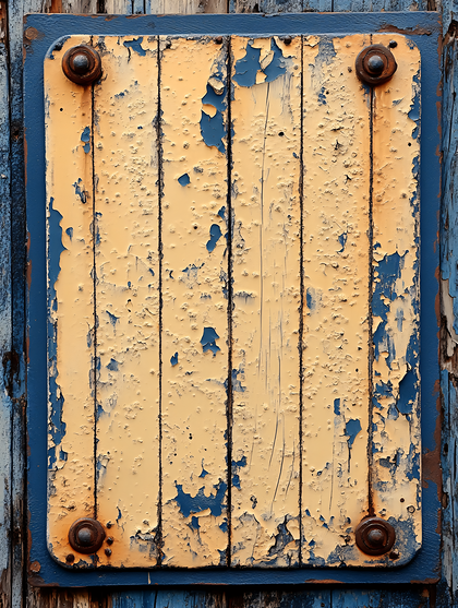 Peeling Paint on Wooden Surface