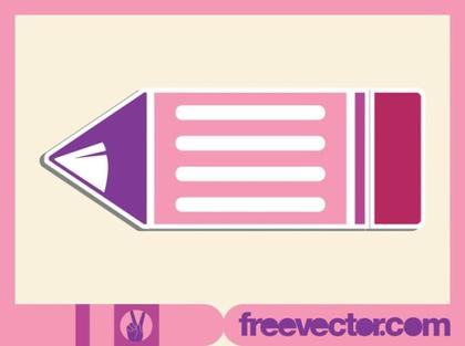 Pencil Sticker Free Vector
